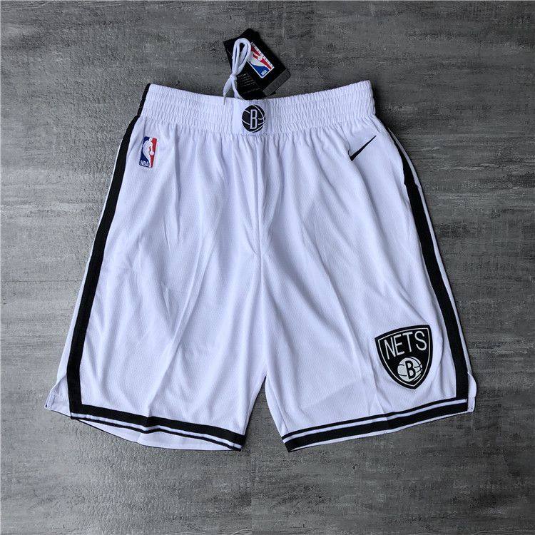 Men NBA Brooklyn Nets White Nike Shorts 0416->brooklyn nets->NBA Jersey